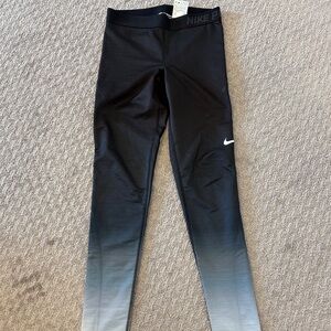 Nike Kids Ombre Black and Gray Leggings